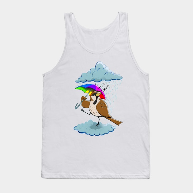 little sparrow under rain Tank Top by carrillo_art_studios